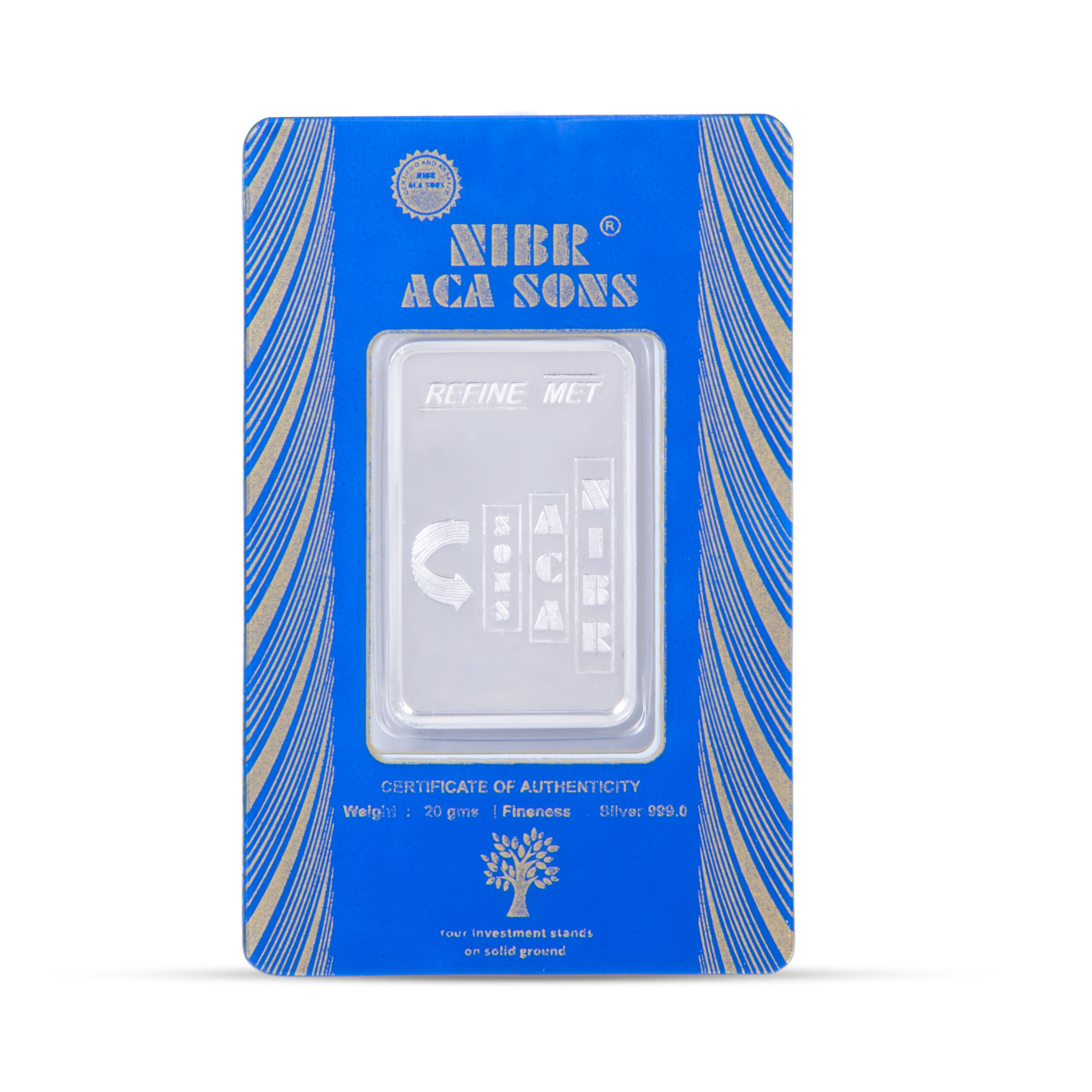 NIBR 20 Grams Silver Bar 999 Purity - FKJGBRSL1012