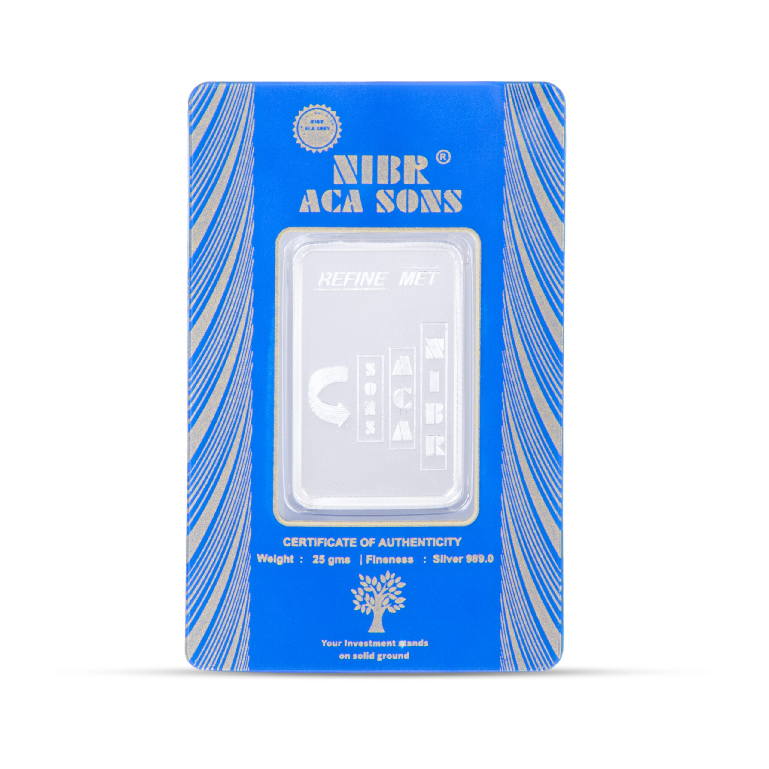 NIBR 25 Grams Silver Bar 999 Purity - FKJGBRSL1013