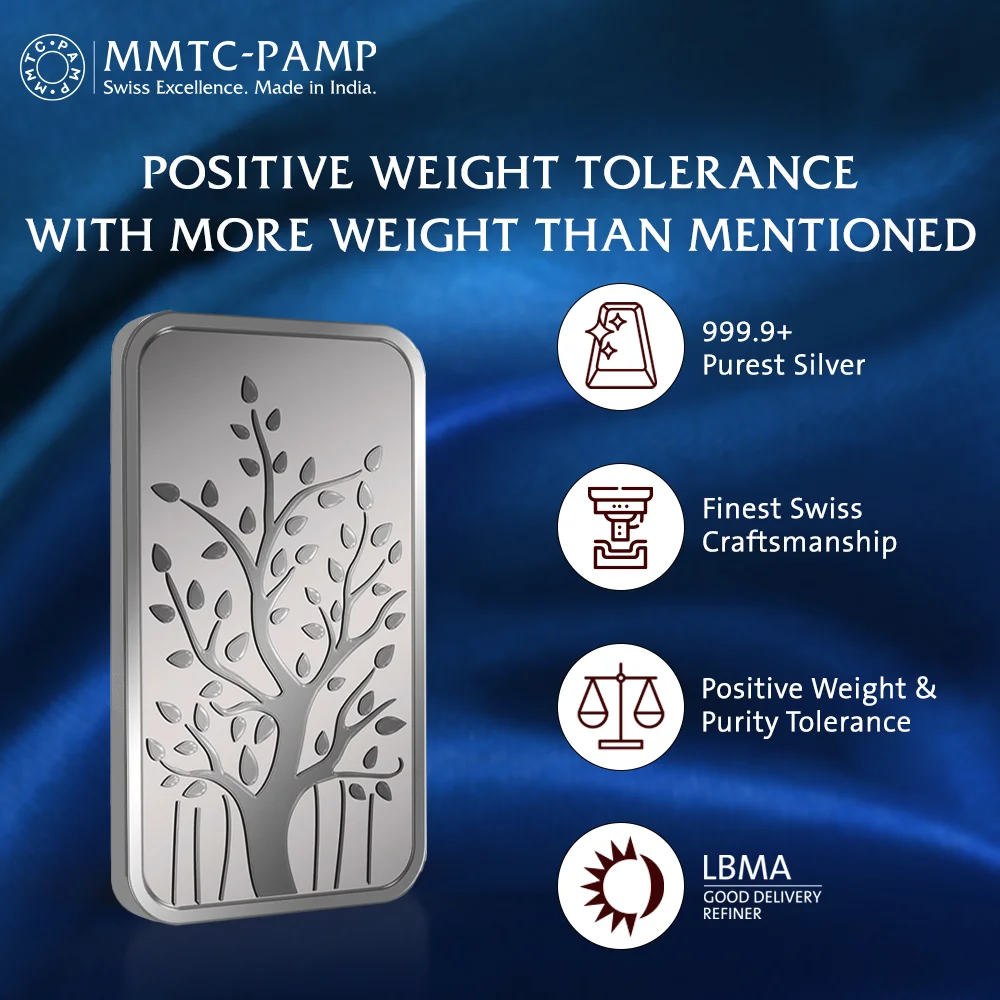MMTC - PAMP 250 Grams Banyan Tree Silver Bar 999.9 Purity - FKJGBRSL1035